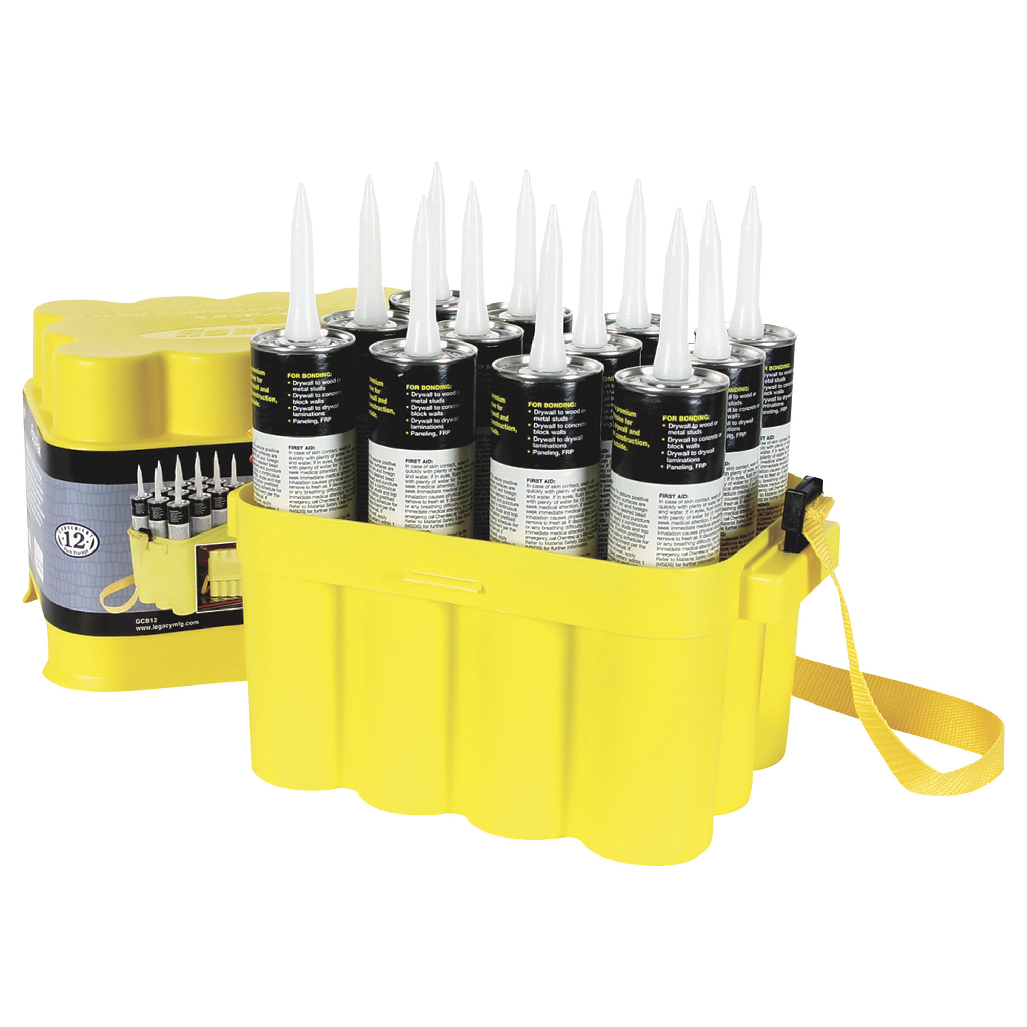 Legacy Grease Tube Holder Box, Holds 12 Grease Tubes, 10 1/2in.L x 7 1/2in.W x 11in.H, Model# GCB12